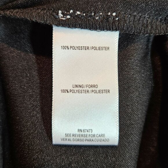 Danny & Nicole Black White Flared midi dress Womens 14 party lacy feminine - Picture 12 of 14